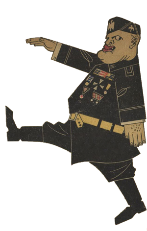 Il Duce - Hollandsk karikatur